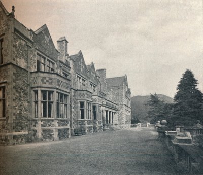 Grizedale Hall, Lancashire: De zuidkant en het terras, ca. 1911 door Unbekannt