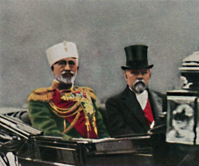 Grootvorst Nikolai Nikolajewitsch 1856-1929 en Poincaré geb. 1860, 1934 door Unbekannt