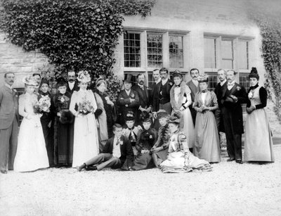 Groepsfoto, ca. 1882 door Unbekannt