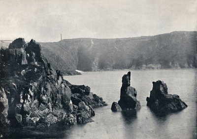 Guernsey - Moulin Huet Bay, met de Hond en Leeuw Rotsen, 1895 door Unbekannt