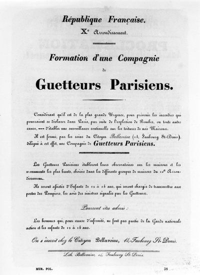 Guetteurs Parisiens, uit Franse politieke posters van de Parijse Commune door Unbekannt