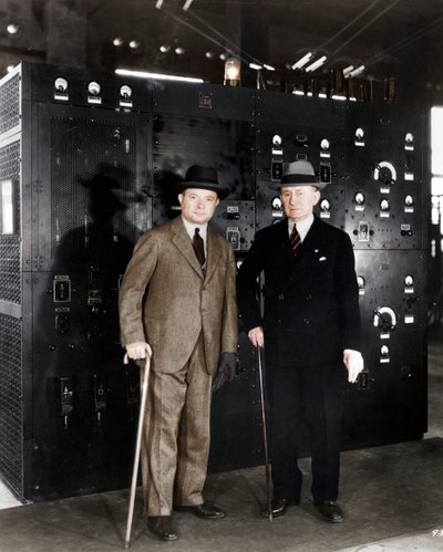 Guglielmo Marconi en David Sarnoff, 1933 door Unbekannt