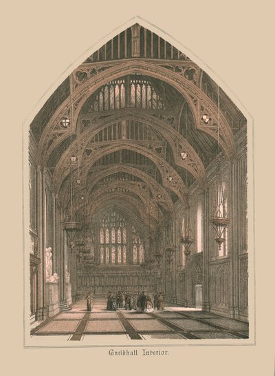 Gildehal Interieur, 1886 door Unbekannt
