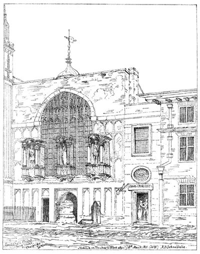 Guildhall Chapel, King Street, Cheapside, Londen, 1886 door Unbekannt