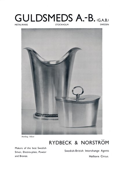 Guldsmeds A.-B. G.A.B. - Sterling Zilver - Rydbeck & Norström, 1939 door Unbekannt