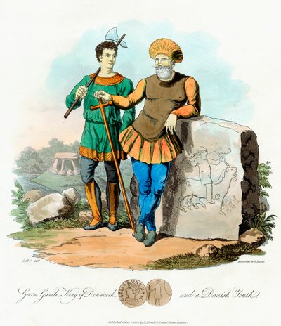 Gurm Gamle Gormo, Koning van Denemarken vanaf 840, 1815 door Unbekannt