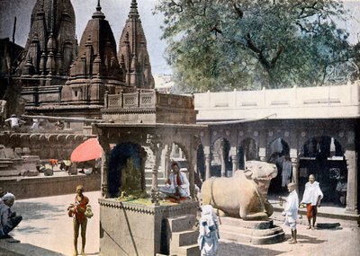 Gyan Bapi Bron van Kennis, Varanasi, India, ca. 1890 door Unbekannt