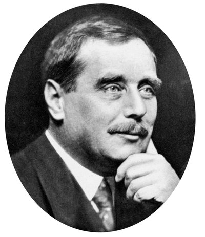 HG Wells 1865-1946, Engelse romanschrijver, schrijver en populaire historicus, ca. 1925 door Unbekannt