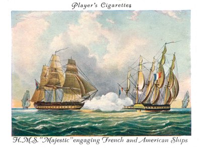 H.M.S Majestic in gevecht met Franse en Amerikaanse schepen, 1936 door Unbekannt
