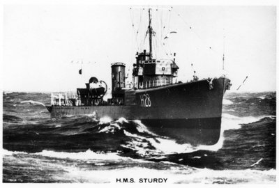 HMS Sturdy, S-klasse torpedobootjager, 1937 door Unbekannt