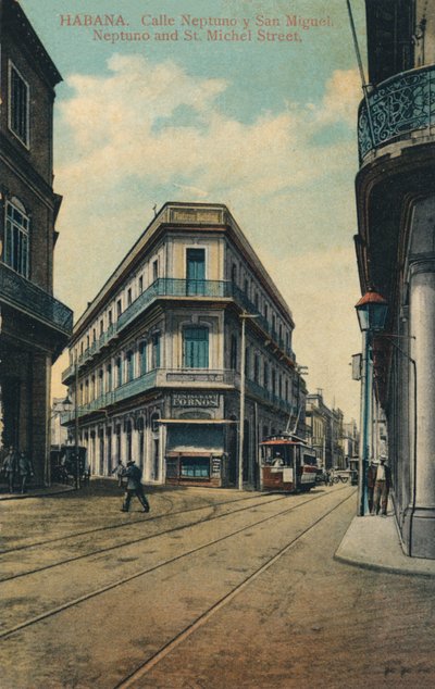 Habana. Calle Neptuno y San Miguel. Neptuno en St. Michel Straat door Unbekannt