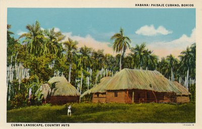 Habana: Paisaje Cubano, Bohios. Cubaans Landschap, Landelijke Hutten, ca. 1910 door Unbekannt