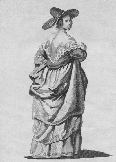 Kleding van een koopmansvrouw uit Londen in 1640, 1776 door Unbekannt