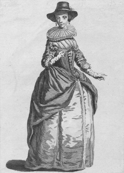 Kleding van de Lady Mayoress van Londen in 1640, 1776 door Unbekannt
