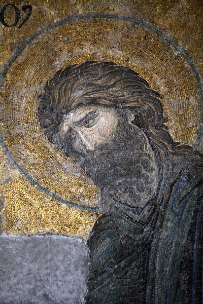 Hagia Sophia Deesis mozaïek - Johannes de Doper, Istanbul, Turkije door Unbekannt
