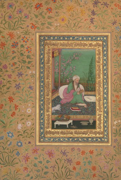 Haji Husain Bukhari, Folio uit het Shah Jahan Album, recto: begin 19e eeuw door Unbekannt