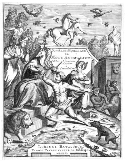 Halftitel van De Motu Animalum door Giovanni Borelli, 1710 door Unbekannt