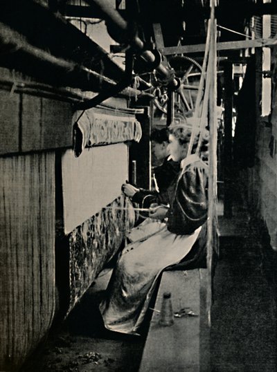 Hammersmith Tapijt Weven bij Merton Abbey Works door Unbekannt