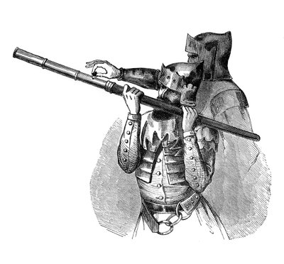 Handkanon of Baton a feu, 15e eeuw, 1870 door Unbekannt