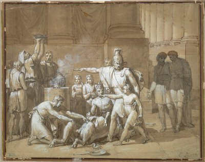 Hannibal zweert eeuwige vijandschap tegen Rome, ca. 1808 door Unbekannt