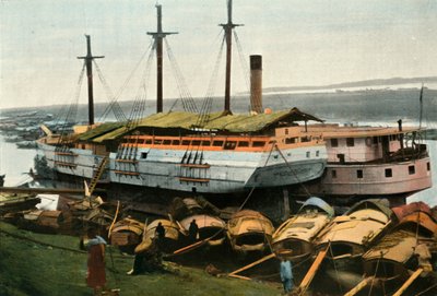 Hanoi. Bords Du Fleuve Rouge, Hanoi. Aan de oevers van de Rode Rivier, 1900 door Unbekannt
