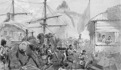 Haven van Balaklava. De aanlegplaats, ca. 1850s door Unbekannt