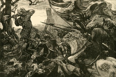 Harold bij de Slag bij Hastings, 1066 door Unbekannt