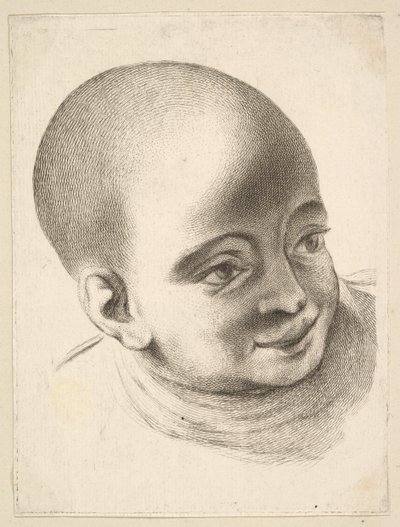 Hoofd van een kind, uit Livre de Têtes Gravées d