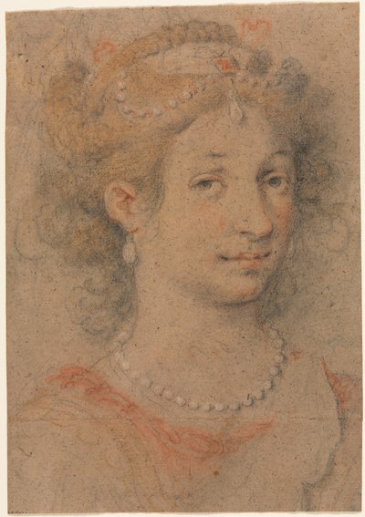 Hoofd van een vrouw, 1600s door Unbekannt