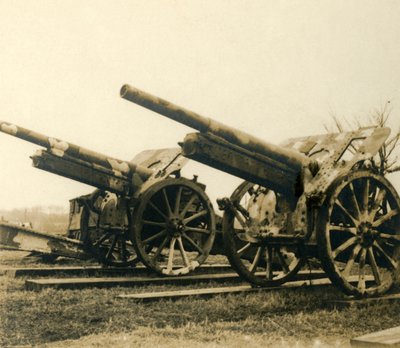 Zware artillerie, c. 1914-1918 door Unbekannt
