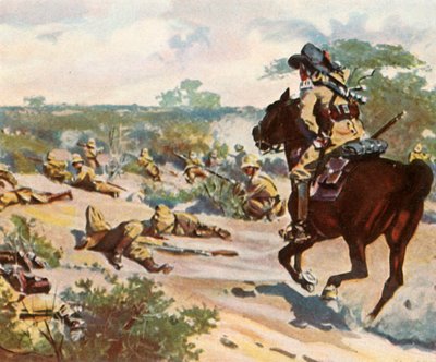 Hendrik Witbooi dodelijk gewond in de strijd bij Fahlgras, 29 oktober 1905, 1936 door Unbekannt