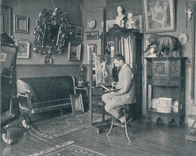 Henri Gervex in zijn atelier, ca. 1897 door Unbekannt