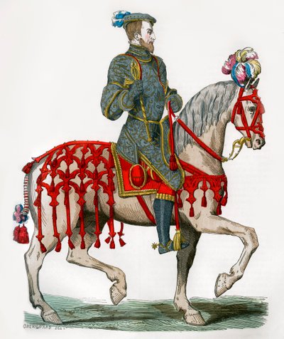 Hendrik II van Frankrijk, als kapitein van de lichte cavalerie, 16e eeuw door Unbekannt
