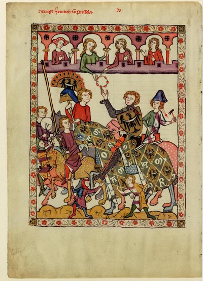 Hendrik IV Probus, hertog van Silezië-Wroclaw uit de Codex Manesse door Unbekannt
