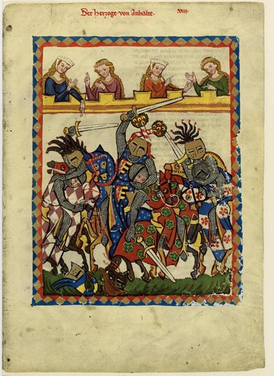 Hendrik I, Graaf van Anhalt uit de Codex Manesse, tussen 1305 en 1340 door Unbekannt
