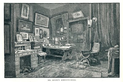 Henry Irvings Kleedkamer, 1891 door Unbekannt
