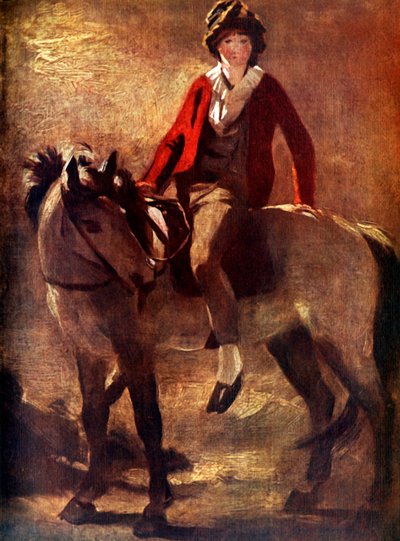 Henry Raeburn op een Grijze Pony, ca. 1796, 1924 door Unbekannt