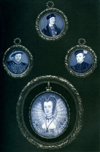 Henry VII, Henry VIII, Edward VI, Elizabeth I, 16e eeuw, 1896 door Unbekannt