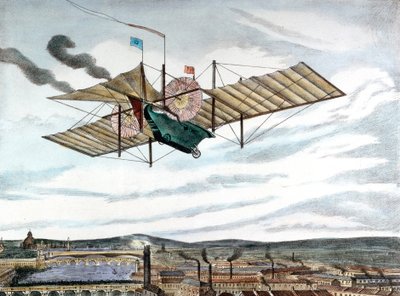 Henson en Stringfellows ontwerp voor stoomaangedreven vliegmachine, 1843 door Unbekannt