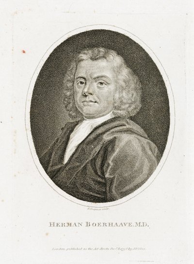 Herman Boerhaave, Nederlandse arts, chemicus en botanicus, begin 18e eeuw door Unbekannt