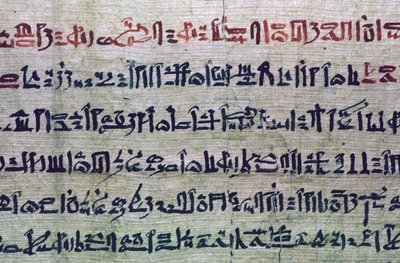 Hiëratisch Egyptisch schrift uit het Dodenboek door Unbekannt