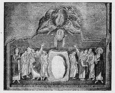 Geschiedenis van het Oude Rome. Hemelvaart van de Maagd in een schilderij uit de 9e eeuw door Unbekannt