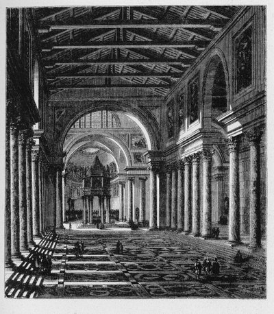 Geschiedenis van het Oude Rome. Sint-Pietersbasiliek is een laat-renaissancistische kerk gelegen in Vaticaanstad. door Unbekannt
