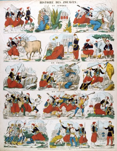 Geschiedenis van de Zouaven in Afrika, op de Krim en in Italië, 19e eeuw door Unbekannt