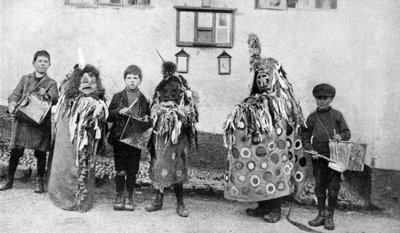 Hobby-paard, Meidagceremonies, Somerset, ca. 1922 door Unbekannt
