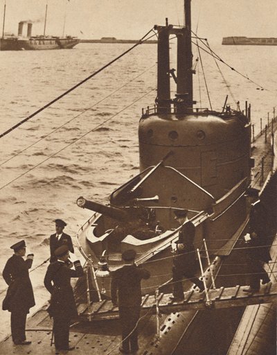 Bezoek van de Home Fleet - Koning Edward aan boord van onderzeeër Narwhal, 1936 door Unbekannt