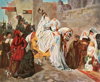 Thuiskomst van Eberhard van Württemberg na de slag bij Döffingen, 1388 door Unbekannt