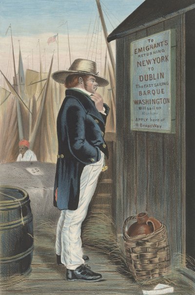 Op weg naar huis New York, ca. 1860 door Unbekannt