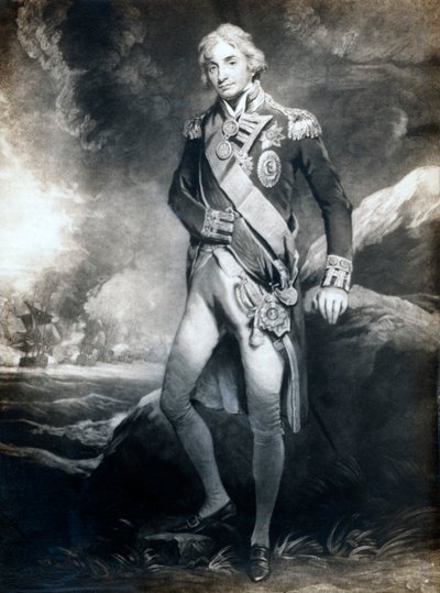 Horatio Nelson, 1e burggraaf Nelson, Engelse marinecommandant, 19e eeuw door Unbekannt