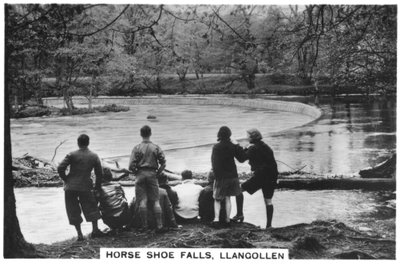Horse Shoe Falls, Llangollen, 1937 door Unbekannt